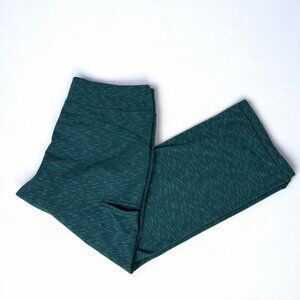 Duluth Trading Pants Womens XL Pull On Straight Leg Green Print Stretch Pockets